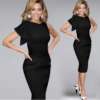 Elegant Ruffle Sleeves Casual Party Evening Dress - Image 2