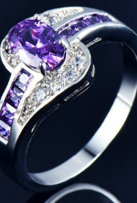 Crystal Female Oval Zircon Stone Ring