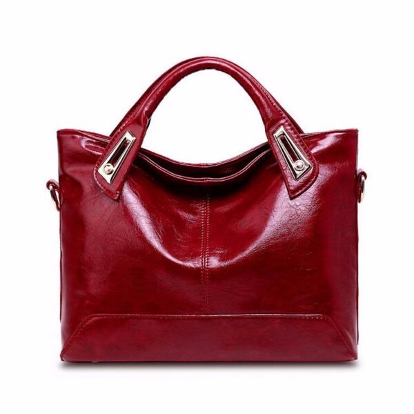 Women's Oil Wax Leather Designer Handbag - Image 2