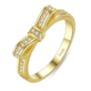 925 Sterling Silver Sparkling Bow Knot Stackable Ring Micro Pave - Image 6
