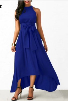 Plus Size Woman’s Halter Sleeveless Maxi Dress