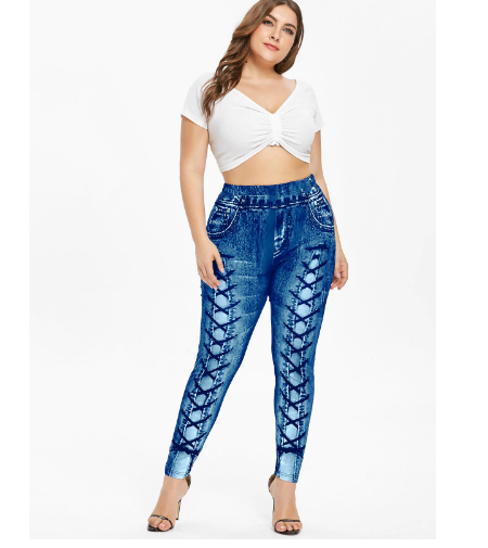 Plus Size 3D Printed Leggings
