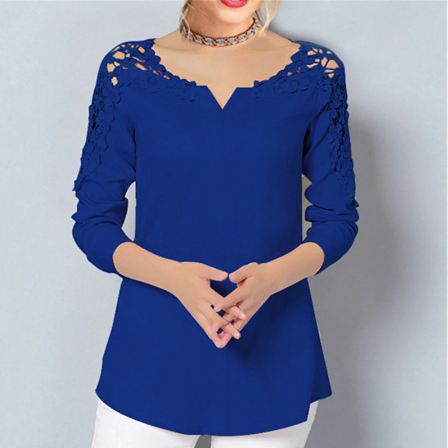 Enchanting Casual Long Sleeve Chiffon Blouse