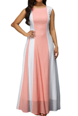 Sleeveless Chiffon Plus Size Dress