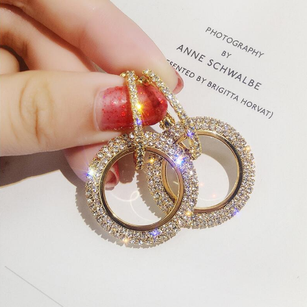 New Design High-Grade Elegant Crystal Earrings