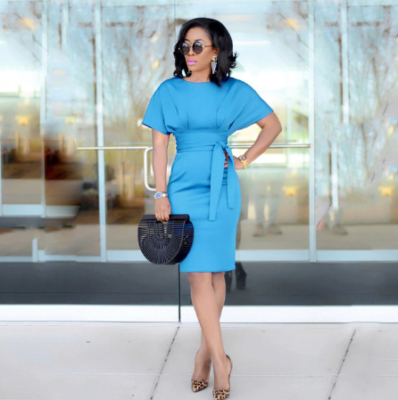 Gorgeous Short Sleeve  Knee-Length Bodycon Fall Dress