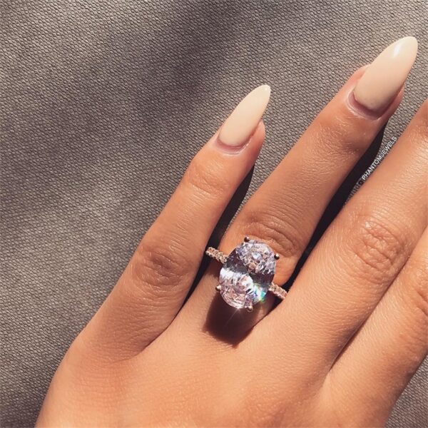 Gorgeous  Crystal White Zircon Stone Ring - Image 3