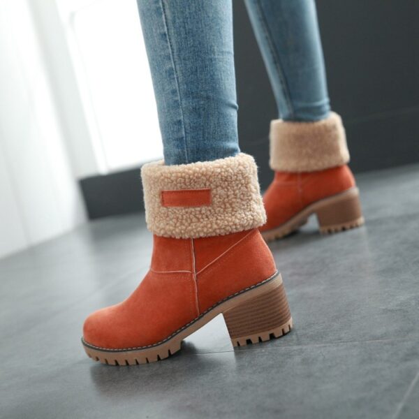 Awesome Ladies Winter Flock Warm Snow Boots - Image 4