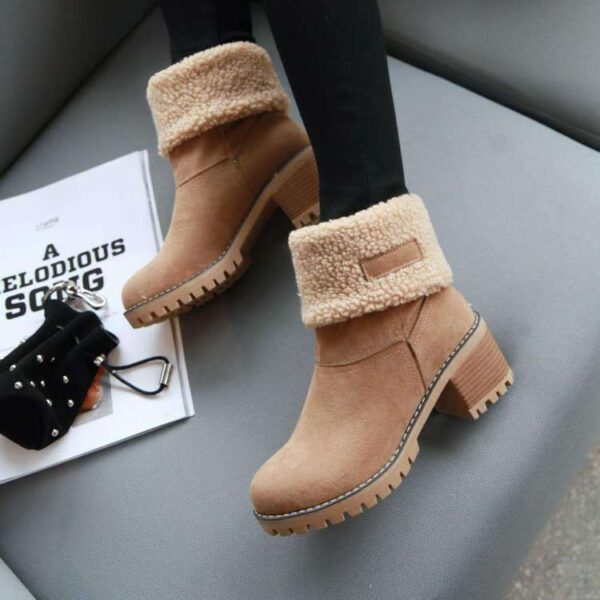 Awesome Ladies Winter Flock Warm Snow Boots - Image 3