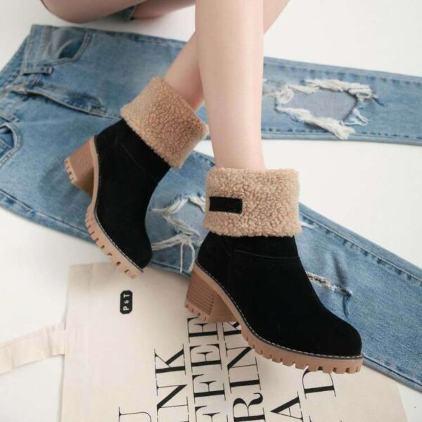 Awesome Ladies Winter Flock Warm Snow Boots - Image 2