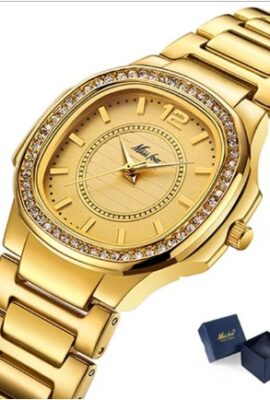 Luxury Brand Diamond Quartz Gold Wrist Watch For Ladies