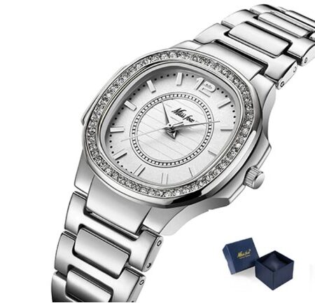 Luxury Brand Diamond Quartz Gold Wrist Watch For Ladies