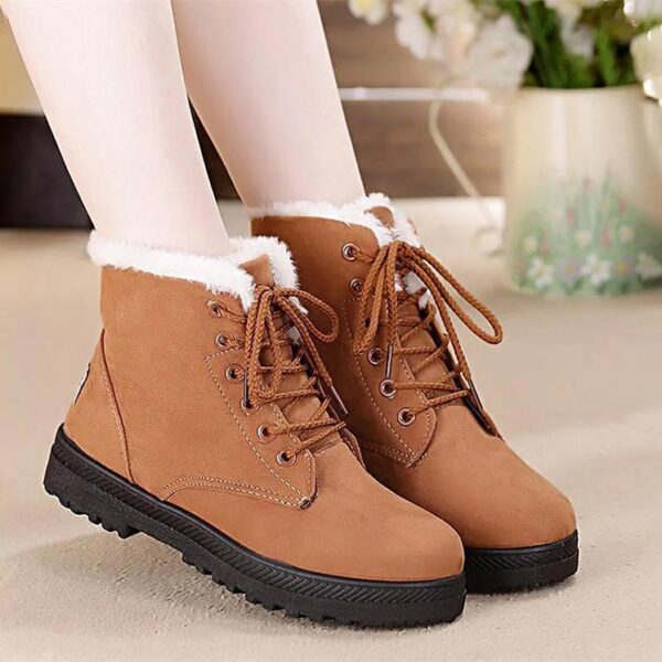 Comfortable  Warm Fur Plush Insole Women Winter Boots - Image 3