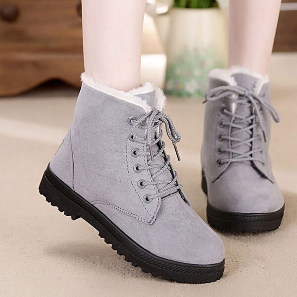 Comfortable  Warm Fur Plush Insole Women Winter Boots - Image 4