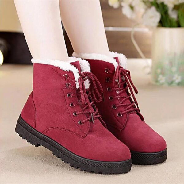 Comfortable  Warm Fur Plush Insole Women Winter Boots - Image 5