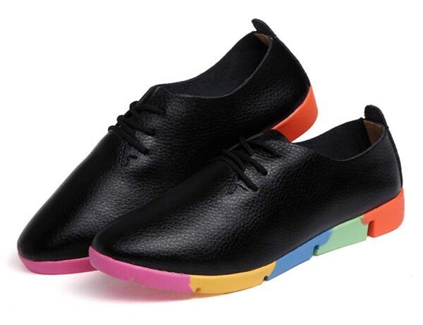 Grand Breathable Genuine Leather Flat Woman Shoes - Image 4