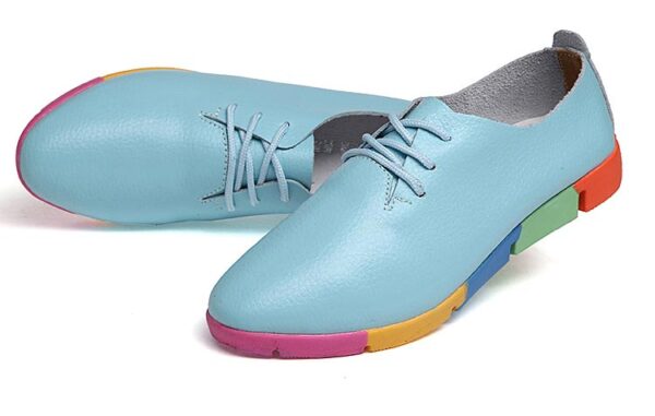 Grand Breathable Genuine Leather Flat Woman Shoes - Image 3