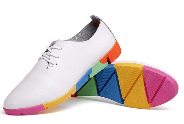 Grand Breathable Genuine Leather Flat Woman Shoes - Image 2