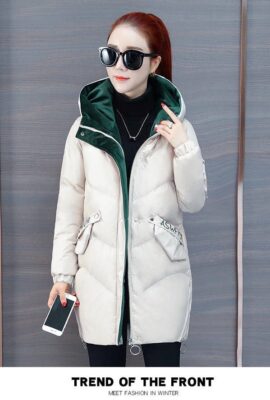 Exquisite Plus Size Cotton Padded  Long Parka Jacket