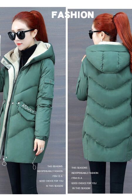 Exquisite Plus Size Cotton Padded  Long Parka Jacket