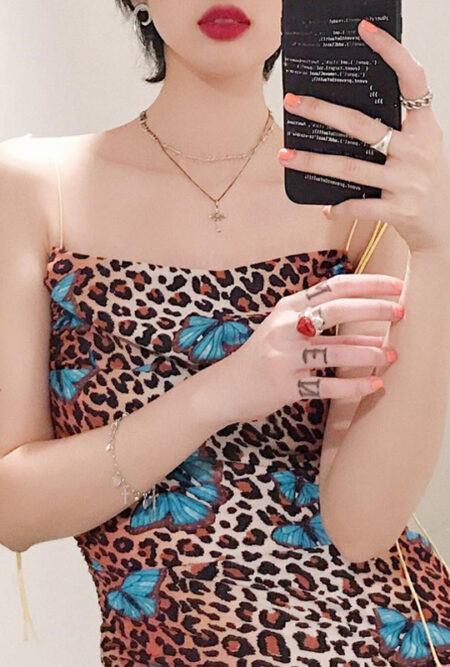 Bewitching  Leopard Print Backless Sexy Bodycon Mini Dress