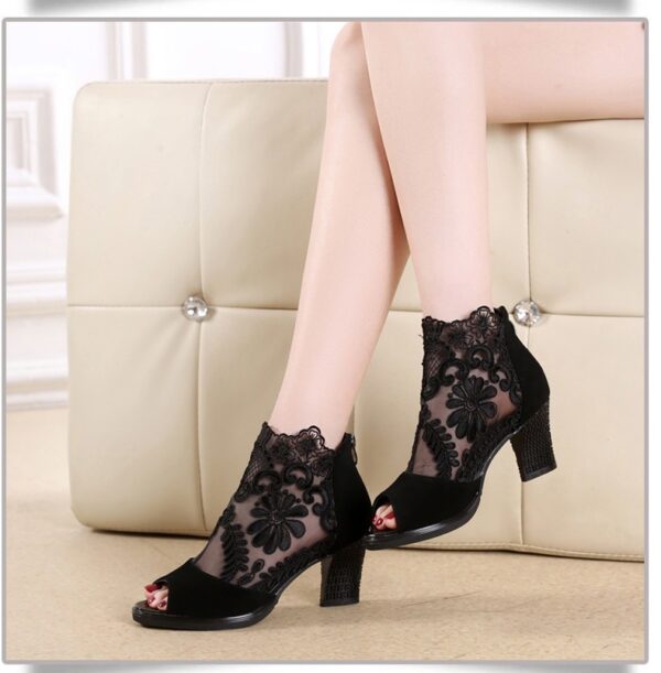 Gorgeous Summer Mesh Peep Toe Sandals - Image 2
