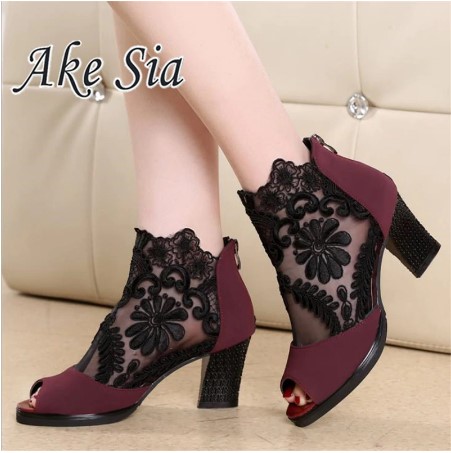 Gorgeous Summer Mesh Peep Toe Sandals