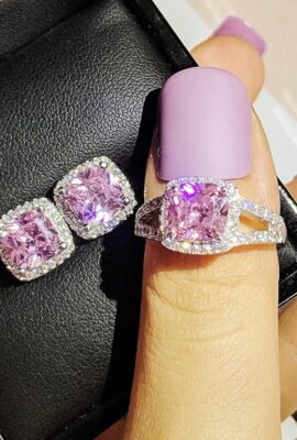 Gorgeous  925  Silver Jewelry Ring & Earring Set