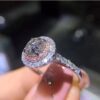 Awesome 925 Silver Charm  Princess Pink Stone Ring