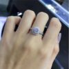 Awesome 925 Silver Charm  Princess Pink Stone Ring - Image 2