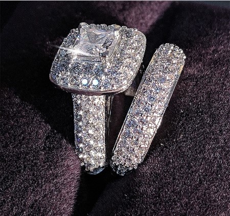 Gorgeous Love Couple 925 Sterling Silver  Jewelry