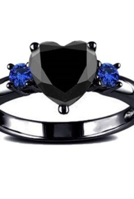 Enchanting New Design Heart Shaped  Black Ring