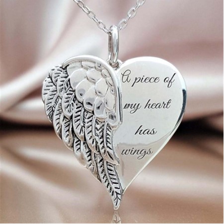 Elegant New Love Heart Wings Whisper Angel Necklace