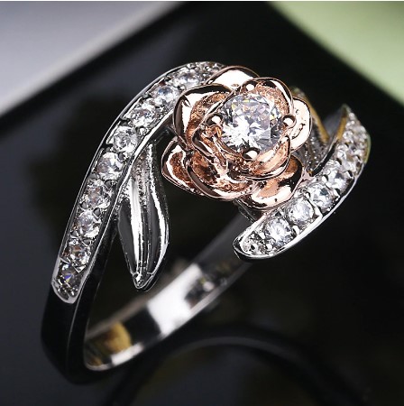 Gorgeous Sterling Silver Rose Flower Ring - Fashion Design Store