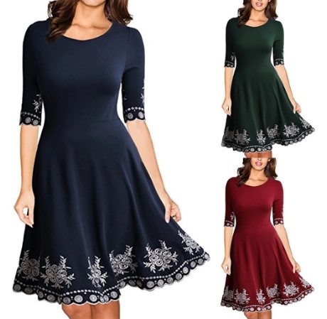 Gorgeous Half Sleeve ,Casual,  Plus Size,Print, Mini Dress