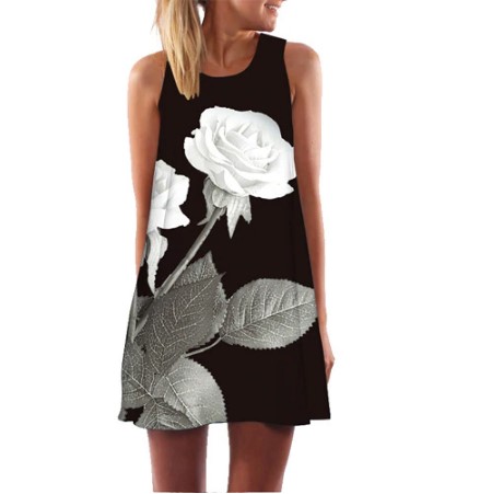 Gorgeous  Printed Sleeveless Summer Dress