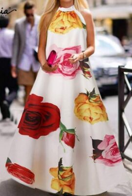 Beautiful  Celmia Floral Print Summer Sundress