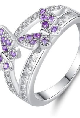 Butterfly Shining Crystal Zircon Ring