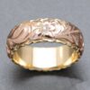 Gorgeous  New Carved Design Two Tone Cubic Zircon Ring - Image 2