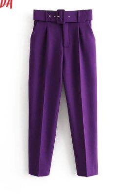 Awesome  High Waist Sashe Pockets Loose Harem Pants.