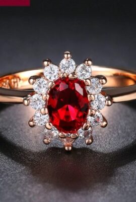 Princess Kate Blue Gem Created Blue Crystal Silver Color Ring