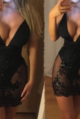 Black Floral Printed  Lace Mesh Mini Dress